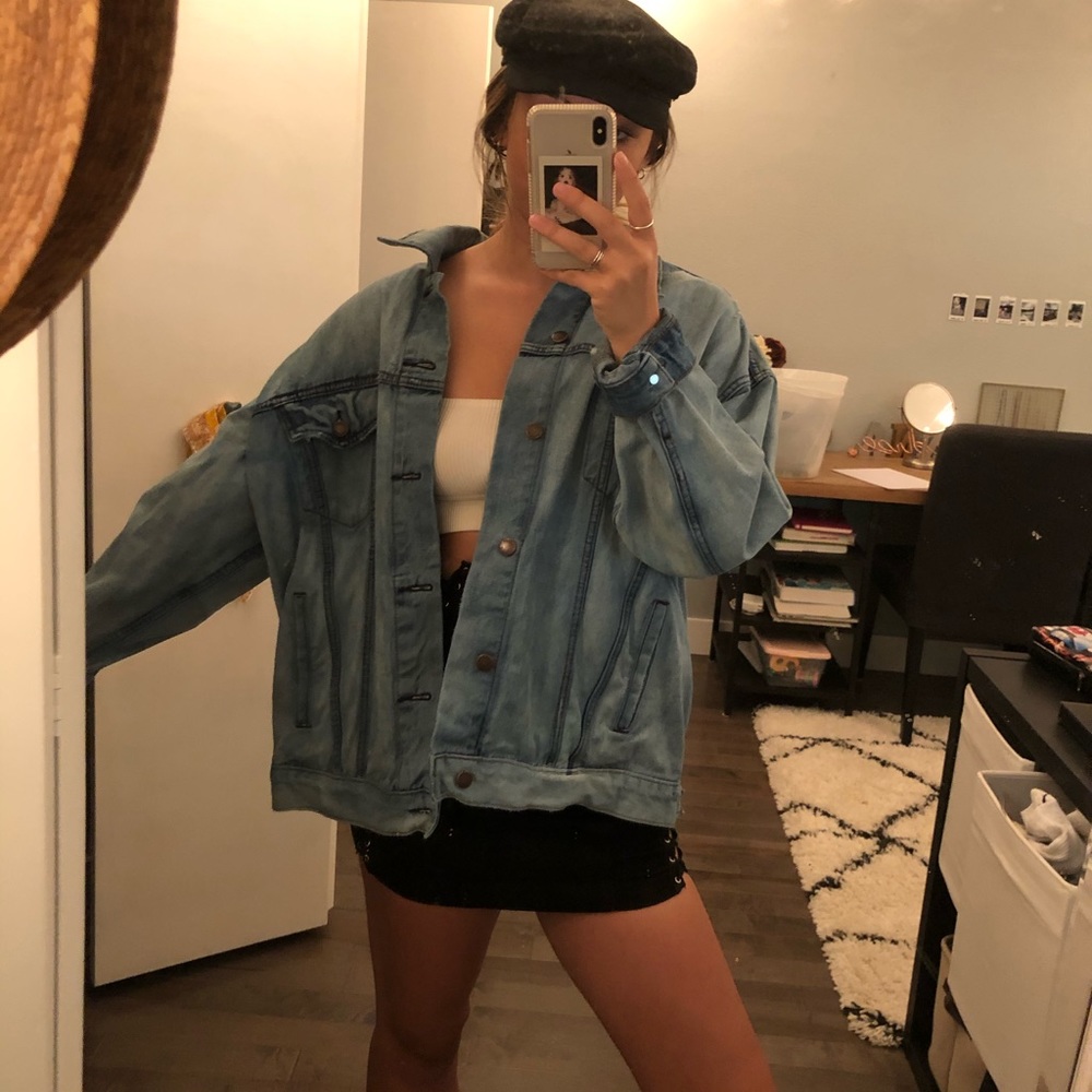 Free people oversized jean jacket